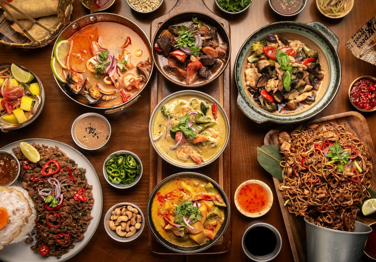 Pestrá ponuka thajských jedál podávaná v Little Asia